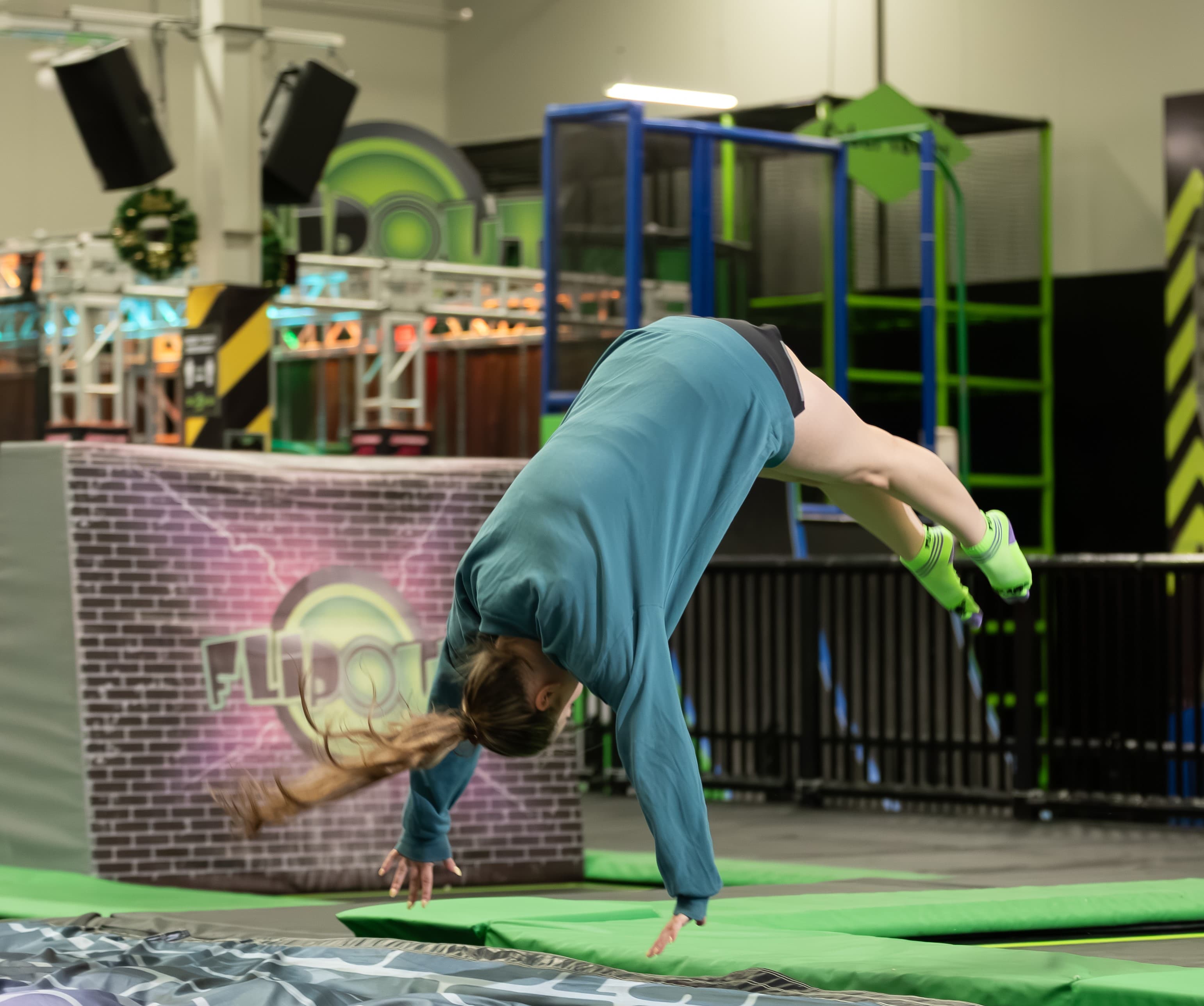 Flip Your Way to Fitness – Why Trampolining Beats the Gym. illustration