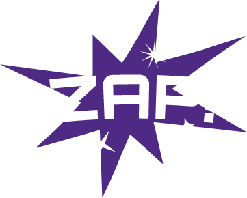 Wight and purple ZAP icon | Flip Out Australia