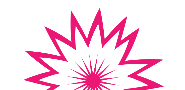 pink explosion icon | Flip Out Australia