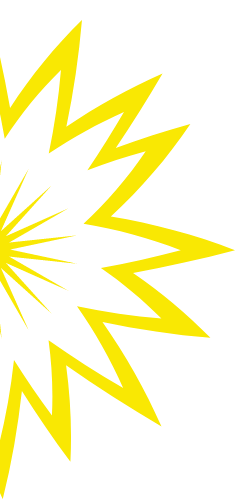 Yellow star cut logo | Flip Out Australia