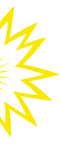 Yellow explosion icon | Flip Out Australia