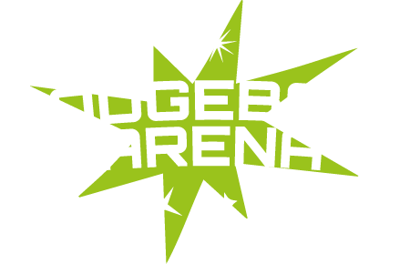 Dodgeball Arena green logo | Flip Out Australia