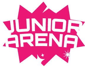 Junior Arena pink logo | Flip Out Australia