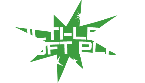 Multi-level soft play green logo | Flip Out Australia